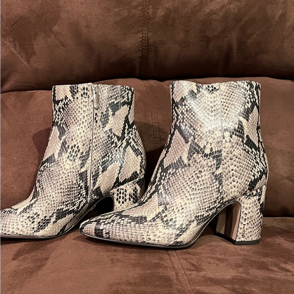 Sam Edelman Snakeskin Pattern Ankle Booties - Picture 4 of 5